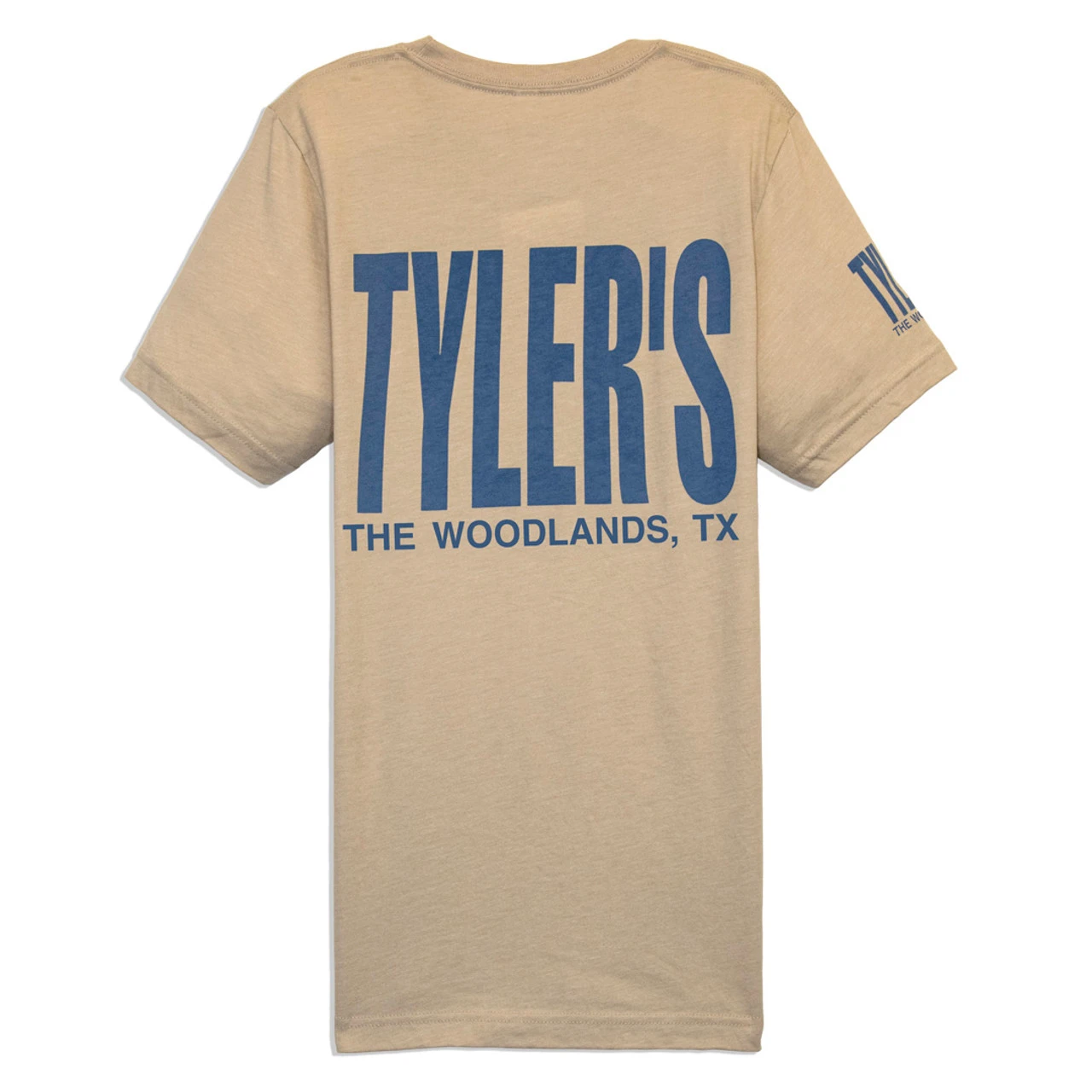 TYLER'S Heather Tan/Dusty Blue Track Tee - The Woodlands