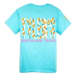 TYLER'S Lagoon/Pineapples Comfort Color Pocket Tee - Southlake