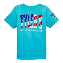 Kids' TYLER'S American Flag Comfort Color Tee - The Woodlands