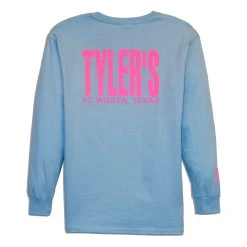 Kids' TYLER'S Light Blue/Azalea Long Sleeve Tee - Ft. Worth