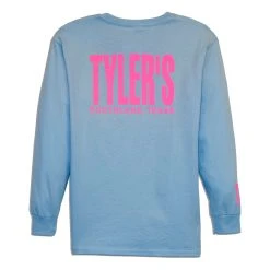 Kids' TYLER'S Light Blue/Azalea Long Sleeve Tee - Southlake