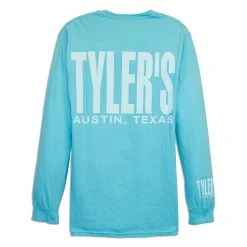 TYLER'S Long Sleeve Light Blue Comfort Color Pocket Tee - Austin