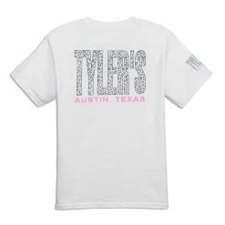 Kids' TYLER'S White Leopard Tee - Austin