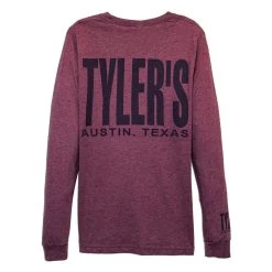 TYLER'S Long Sleeve Maroon/Navy Track Tee - Austin
