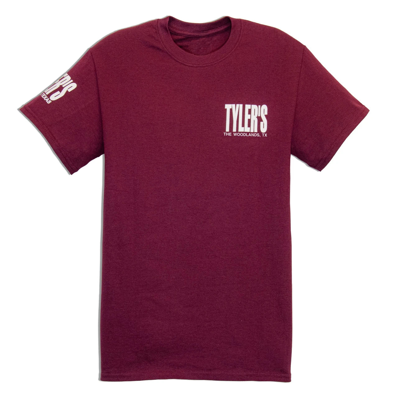 TYLER'S Maroon/White Tee - The Woodlands - Image 2