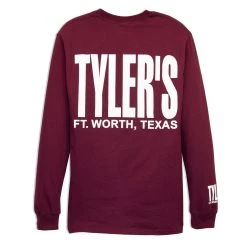 TYLER'S Long Sleeve Maroon/White Tee - Ft. Worth