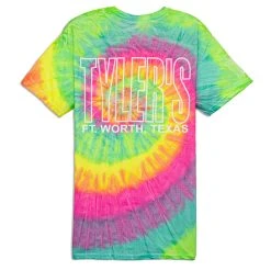 TYLER'S Minty Rainbow/White Outline Tee - Ft. Worth