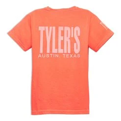 Kids' TYLER'S Neon Red/White Comfort Color Tee - Austin