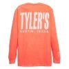 TYLER'S Long Sleeve Neon Red Comfort Color Pocket Tee - Austin