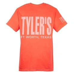 TYLER'S Neon Red/White Comfort Color Pocket Tee - Ft. Worth