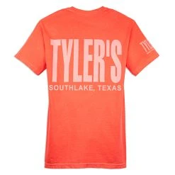 TYLER'S Neon Red/White Comfort Color Pocket Tee - Southlake
