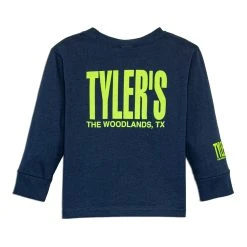 Toddlers' TYLER'S Navy/Lime Long Sleeve Tee - The Woodlands