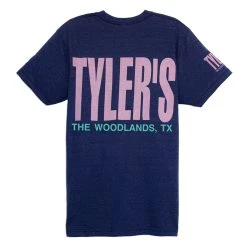 TYLER'S Navy/Panther Pink Track Tee - The Woodlands