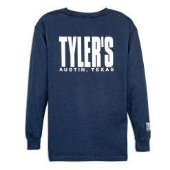 Kids' TYLER'S Navy/White Long Sleeve Tee - Austin