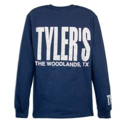 TYLER'S Long Sleeve Navy/White Tee - The Woodlands