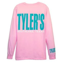 TYLER'S Long Sleeve Blossom Pink/Teal Comfort Color Tee - Southlake