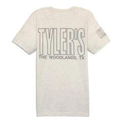 TYLER'S Prism Natural/Cool Grey Outline Tee - The Woodlands