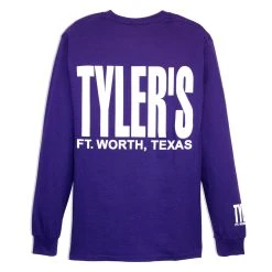 TYLER'S Long Sleeve Purple/White Tee - Ft. Worth