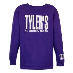Kids' TYLER'S Purple/White Long Sleeve Tee - Ft. Worth