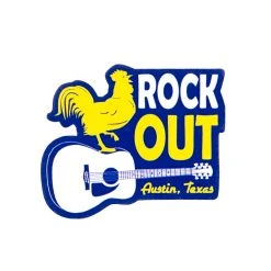 Rock Out Guitar Sticker
