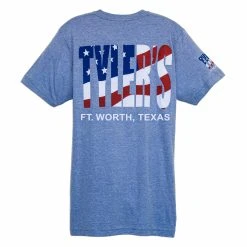 TYLER'S Royal/American Flag Track Tee - Ft. Worth
