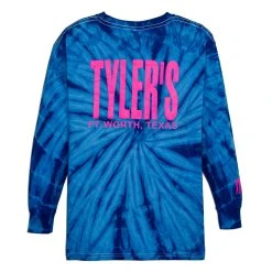 Kids' TYLER'S Royal/Heliconia Tie Dye Long Sleeve Tee - Ft. Worth