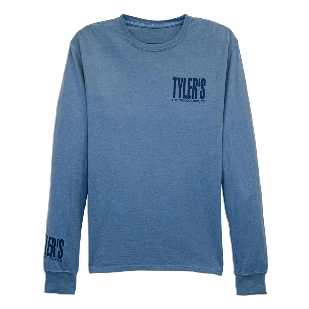 TYLER'S Long Sleeve Saltwater/Storm Blue Comfort Color Tee - The Woodlands - Image 2