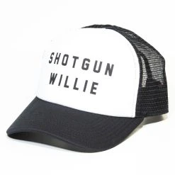 Shotgun Willie Trucker Hat - Black/White