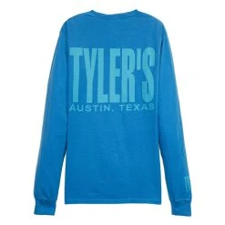 TYLER'S Long Sleeve Summer Sky/Aqua Comfort Color Tee - Austin