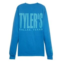 TYLER'S Long Sleeve Summer Sky/Aqua Comfort Color Tee - Dallas