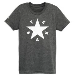 Kids' Grey/White Texas Star Tee