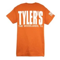 TYLER'S Texas Orange/White Tee - The Woodlands