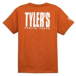 Kids' TYLER'S Texas Orange/White Tee - Austin