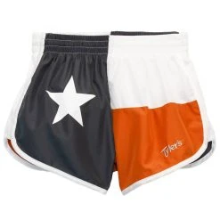 Women's Texas Flag Racer Shorts - Pewter/Burnt Orange