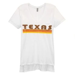 Women's Texas FLII V-Neck Pocket Tee - White