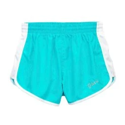 Girls' Teal Blue/White Racer Shorts