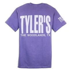 TYLER'S Violet/White Comfort Color Pocket Tee - The Woodlands