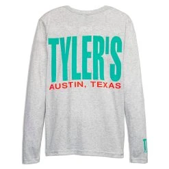 TYLER'S Long Sleeve Vintage White/Mint Track Tee - Austin