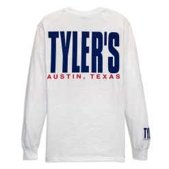 TYLER'S Long Sleeve White/Navy Tee - Austin