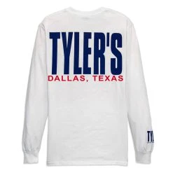 TYLER'S Long Sleeve White/Navy Tee - Dallas