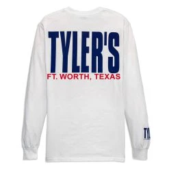 TYLER'S Long Sleeve White/Navy Tee - Ft. Worth