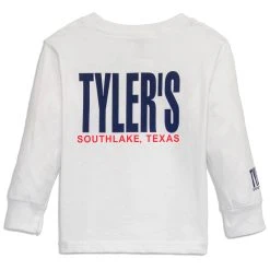 Toddlers' TYLER'S White/Navy Long Sleeve Tee - Southlake