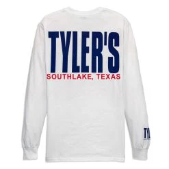 TYLER'S Long Sleeve White/Navy Tee - Southlake