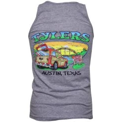 TYLER'S Austin Woody Wagon Tank Top -Heather Grey